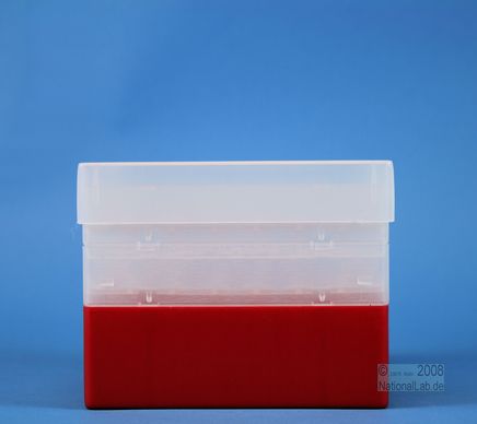 plastic-box EPPi® Box, 96mm, red, lid with height limiter for 105mm fixed height